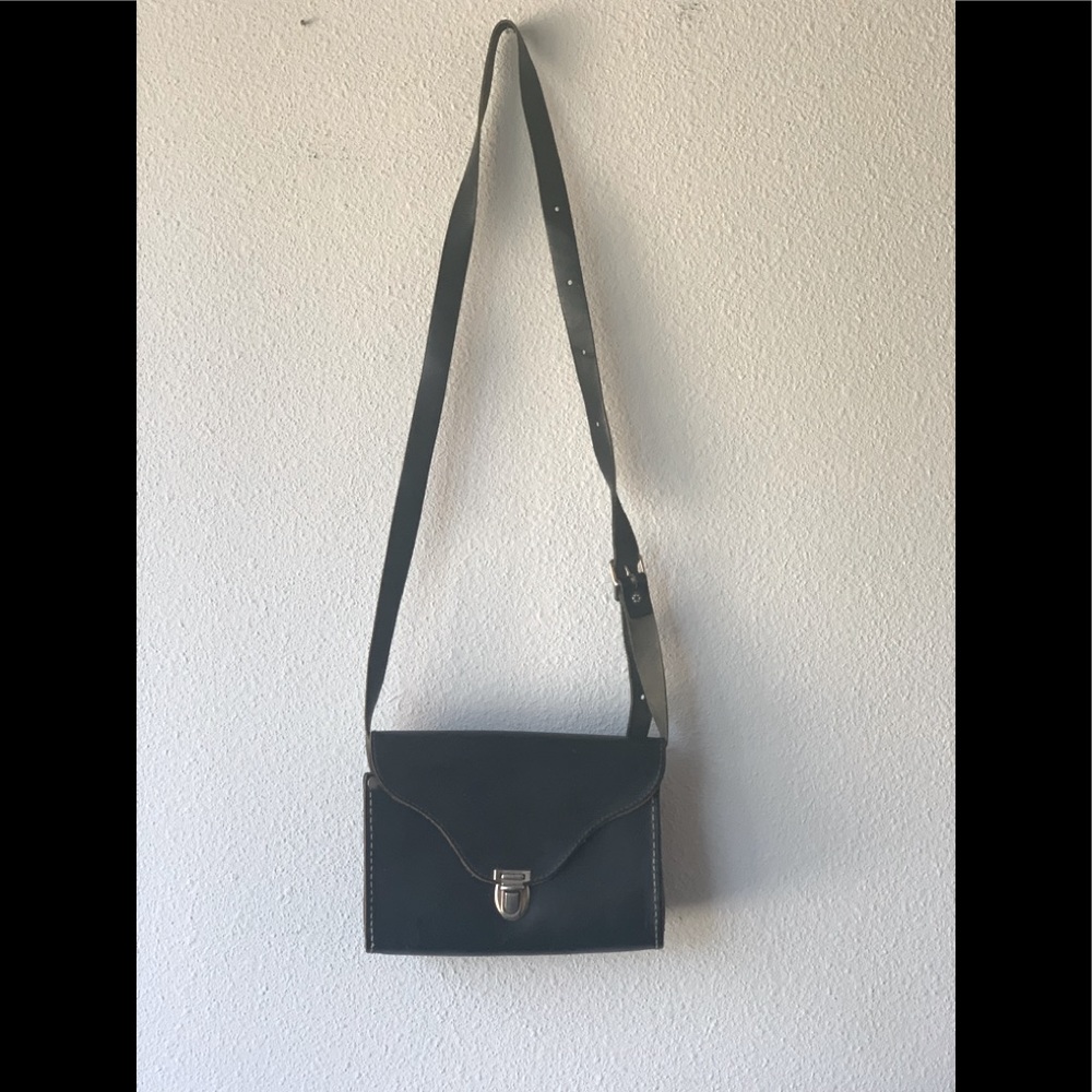 Black leather purse